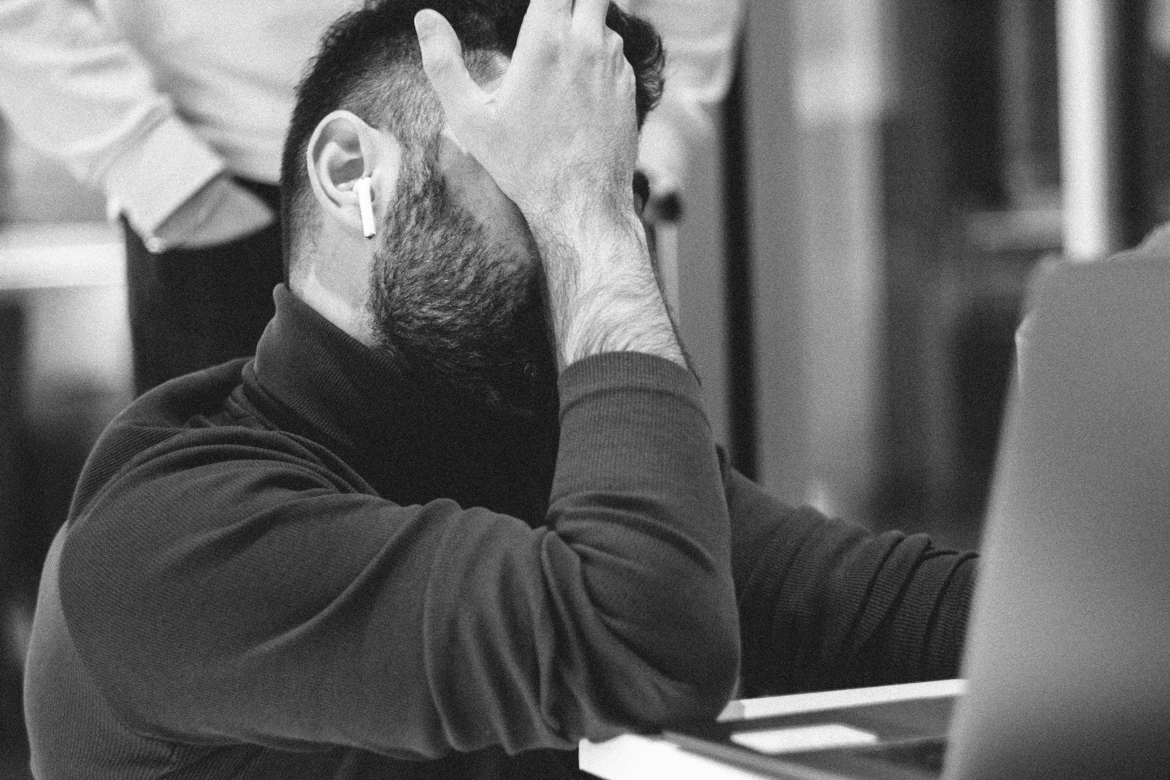 Developer reflection, man thinking about direction