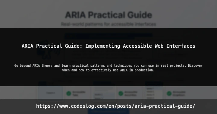 ARIA Practical Guide: Implementing Accessible Web Interfaces thumbnail