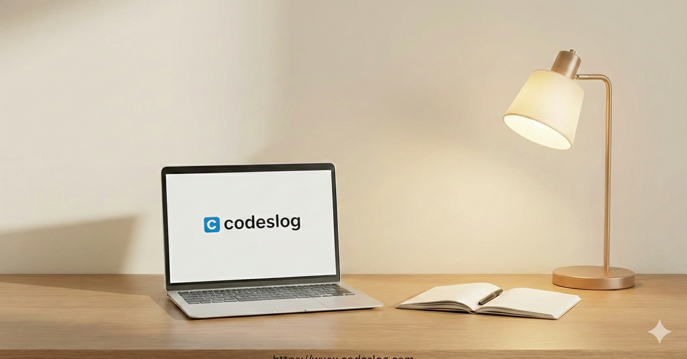 글을 작성하는 환경. 노트북, 메모장, 스탠드. 작은 공간에서 작성합니다.