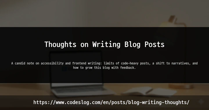 Thoughts on Writing Blog Posts thumbnail