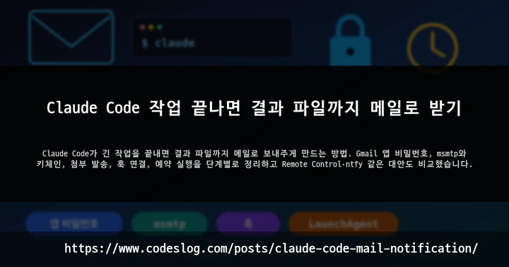 Claude Code 작업 끝나면 결과 파일까지 메일로 받기 썸네일