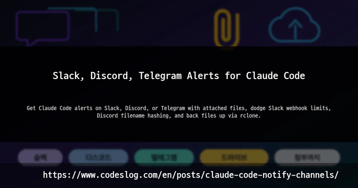 Slack, Discord, Telegram Alerts for Claude Code thumbnail