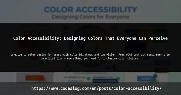 Color Accessibility: Designing Colors That Everyone Can Perceive thumbnail