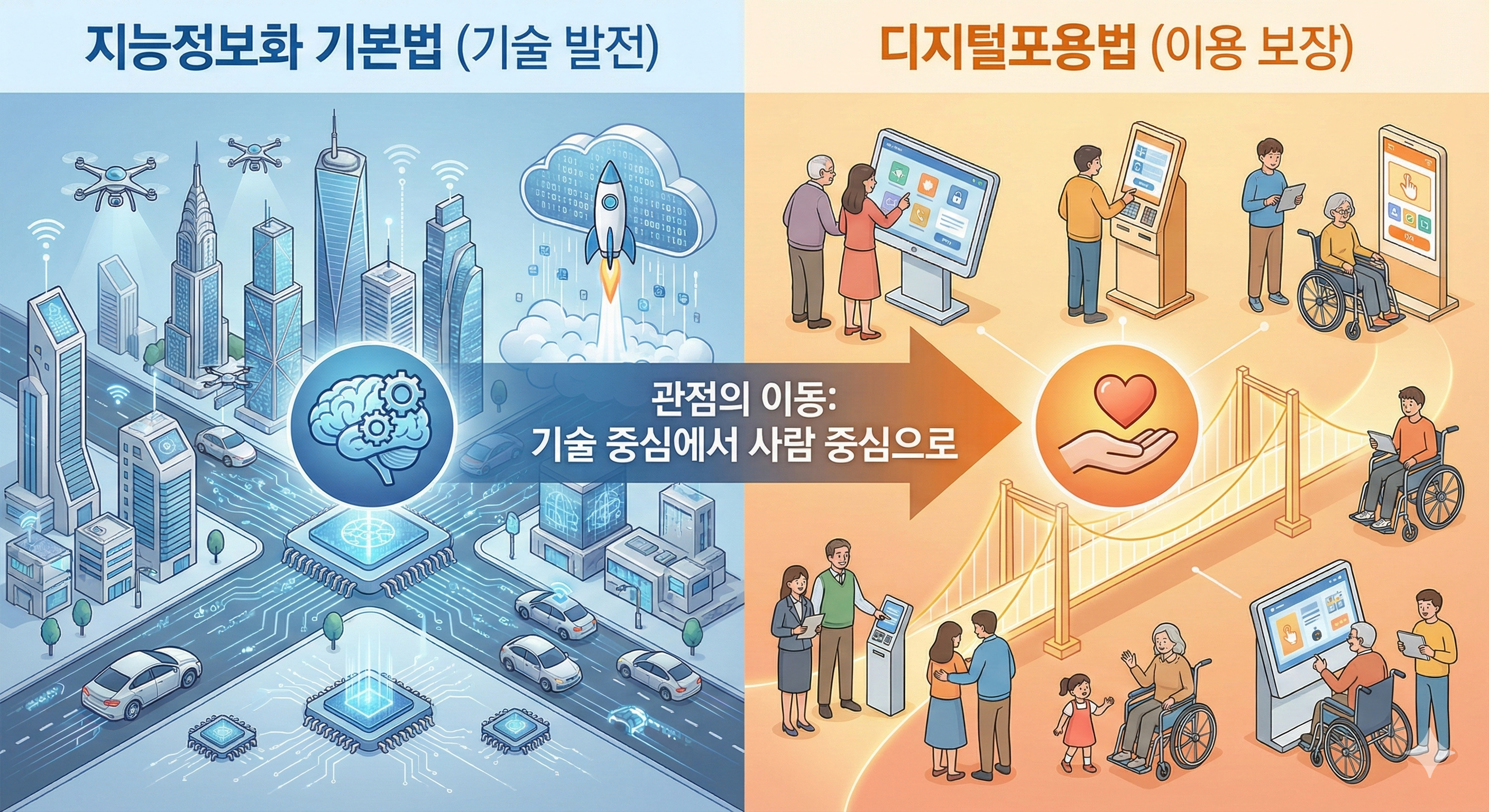 Comparison between the Framework Act on Intelligent Informatization and the Digital Inclusion Act