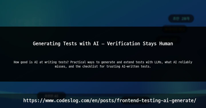 Generating Tests with AI — Verification Stays Human thumbnail