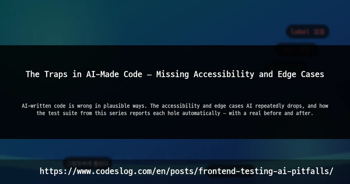 The Traps in AI-Made Code — Missing Accessibility and Edge Cases thumbnail