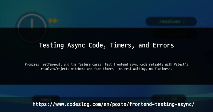 Testing Async Code, Timers, and Errors thumbnail