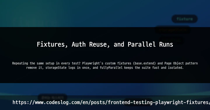 Fixtures, Auth Reuse, and Parallel Runs thumbnail
