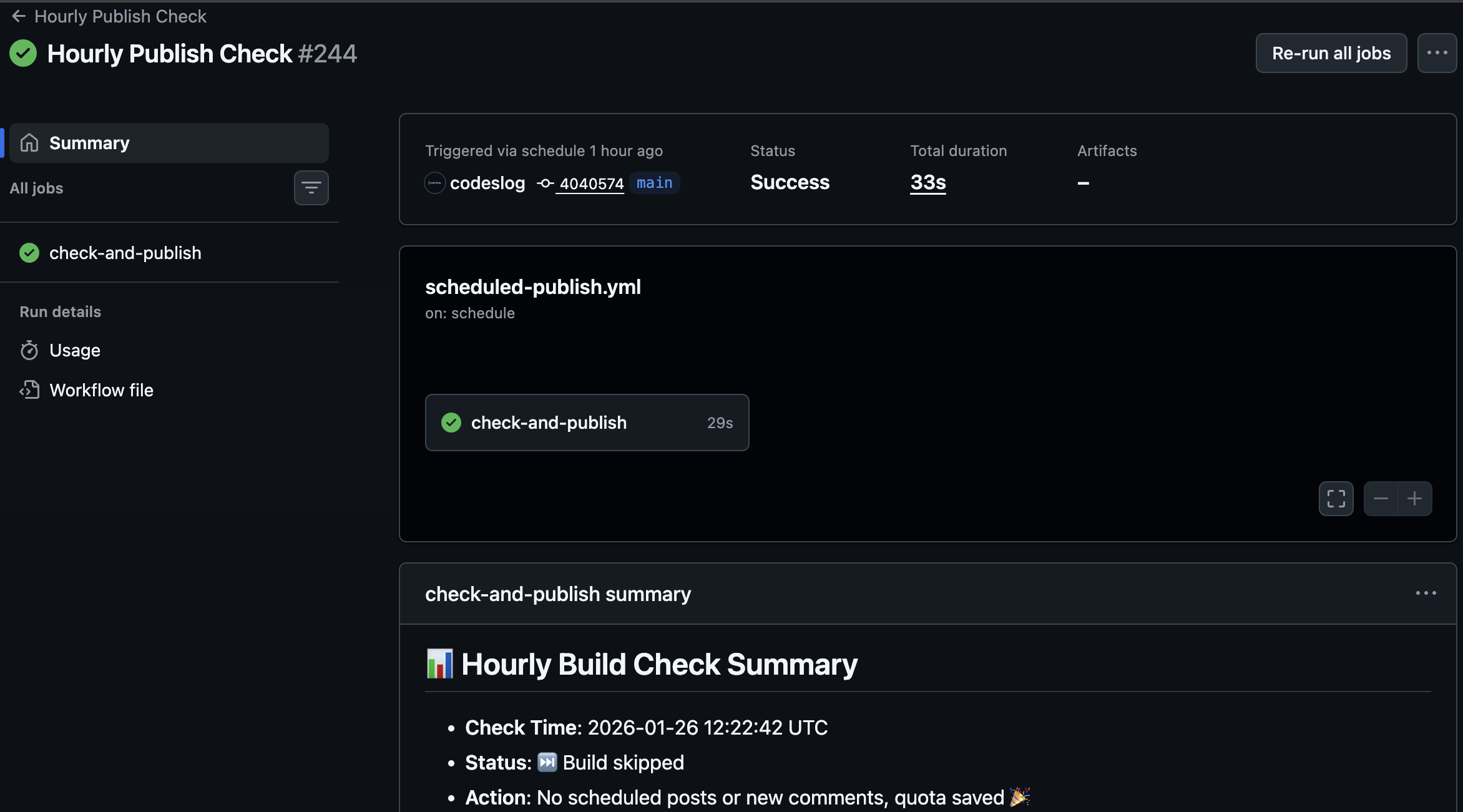 GitHub Actions 스케줄이 표시된 워크플로우 화면 캡처 - cron 표현식과 workflow_dispatch 설정