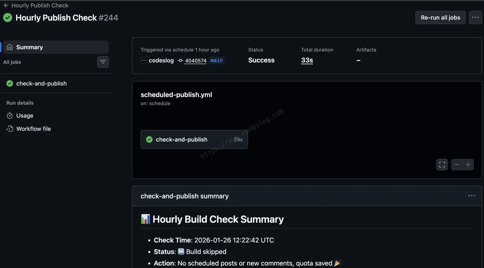 GitHub Actions 스케줄이 표시된 워크플로우 화면 캡처 - cron 표현식과 workflow_dispatch 설정
