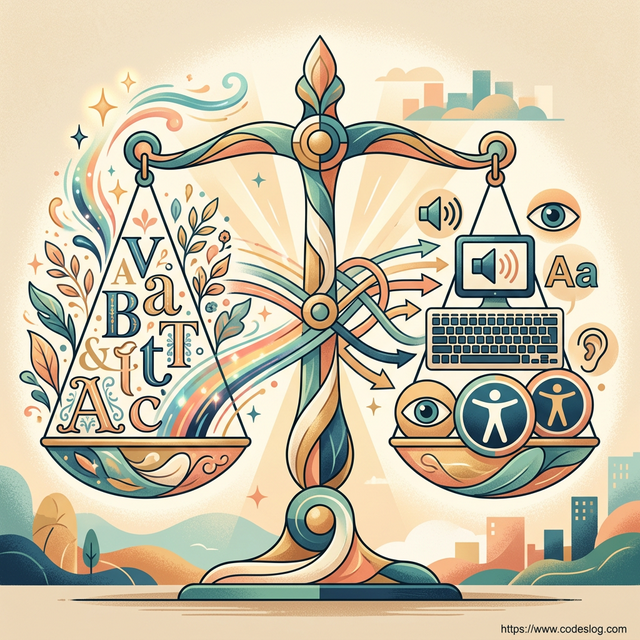 시각적으로 아름다운 디자인과 접근성이 공존할 수 있다는 메시지를 담은 일러스트