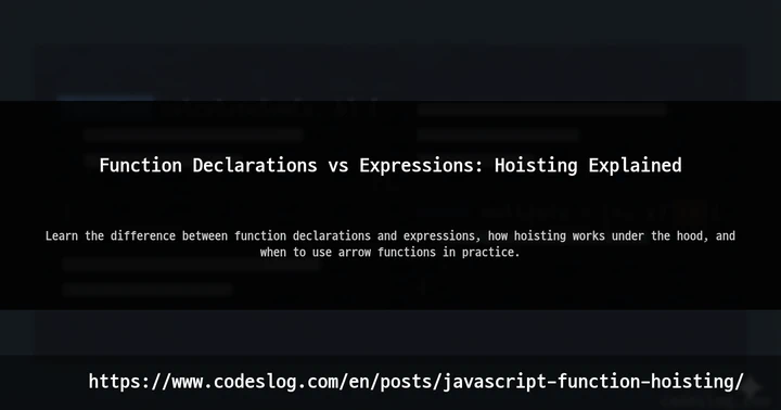 Function Declarations vs Expressions: Hoisting Explained thumbnail