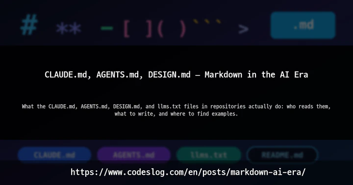 CLAUDE.md, AGENTS.md, DESIGN.md — Markdown in the AI Era thumbnail