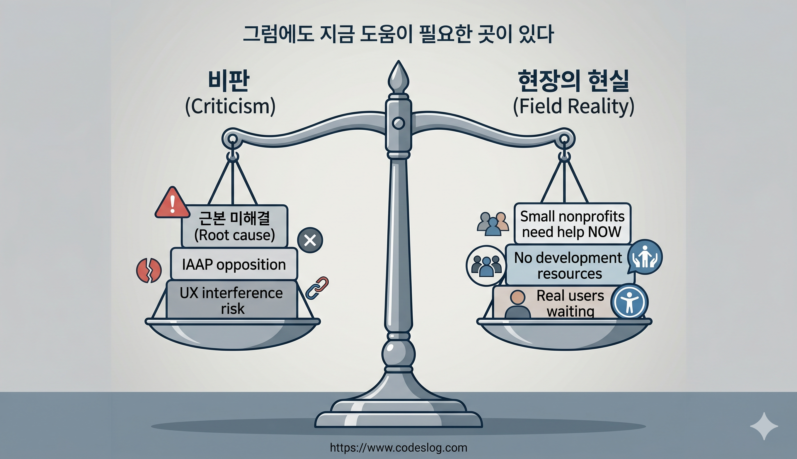 비판의 무게와 현장의 현실 사이에서, 논쟁보다 도움이 먼저인 곳이 있습니다