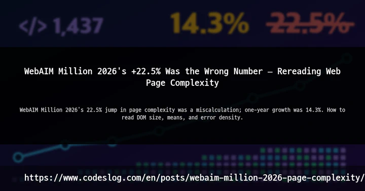 WebAIM Million 2026's +22.5% Was the Wrong Number — Rereading Web Page Complexity thumbnail